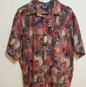 Men’s Aloha Hawaiian Floral Print Island Shirt